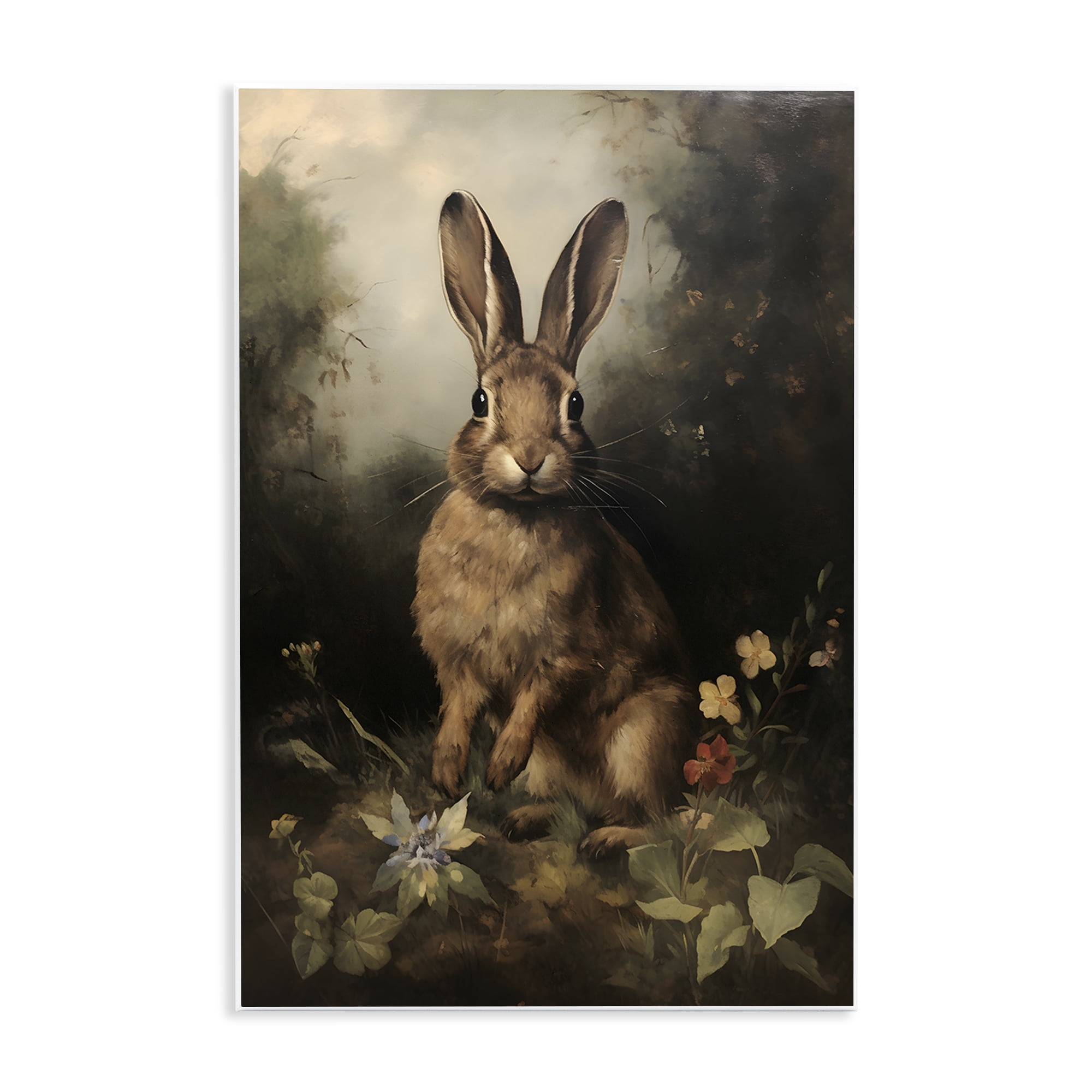 Stupell Industries Bunny in Nature Animals & Insects Painting Unframed Art Print Wall Art, 10 x 15