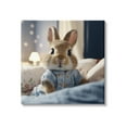 thumbnail image 1 of Stupell Industries Bunny in Pajamas Animals & Insects Painting Gallery Wrapped Canvas Art Print Wall Art, 17 x 17, 1 of 8