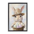 thumbnail image 1 of Stupell Industries Cottage Bunny with Easter Egg Basket Black Floating Frame Canvas Art, 17 x 25, by The Prints Vibe, 1 of 8