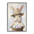 thumbnail image 1 of Stupell Industries Cottage Bunny with Easter Egg Basket Black Framed Giclee Art, 12 x 18, by The Prints Vibe, 1 of 8
