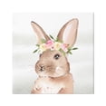 thumbnail image 1 of Stupell Industries Bunny with Rose Garland Animals & Insects Painting Gallery Wrapped Canvas Print Wall Art, 36 x 36, 1 of 8