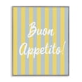 thumbnail image 1 of Stupell Industries Mid-Century Buon Appetito Blue Yellow Stripes Gray Framed Giclee Art, 11 x 14, by SD Graphics Studio, 1 of 8