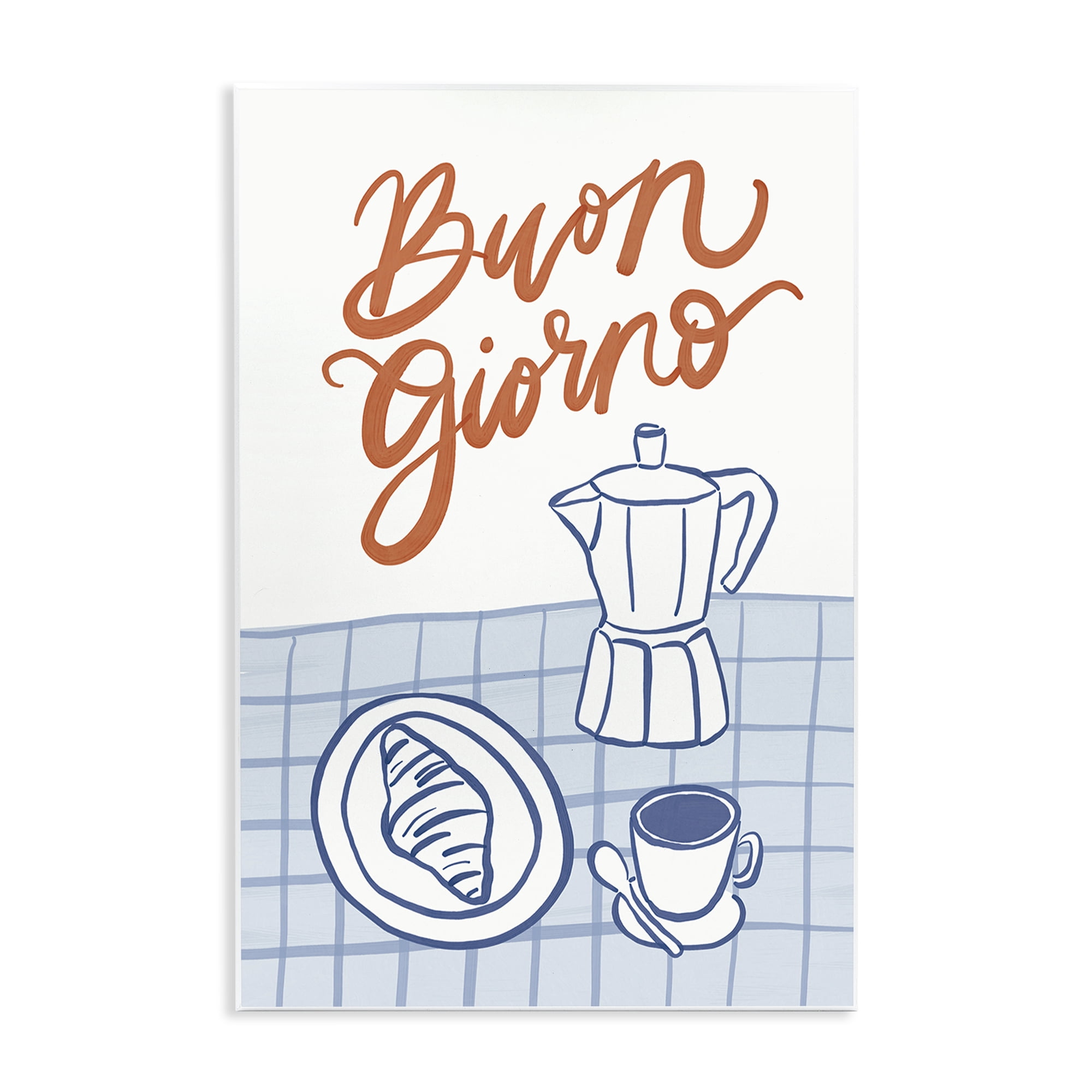 Stupell Industries Buon Giorno Breakfast Espresso Wall Plaque Art, design by Amanda Houston