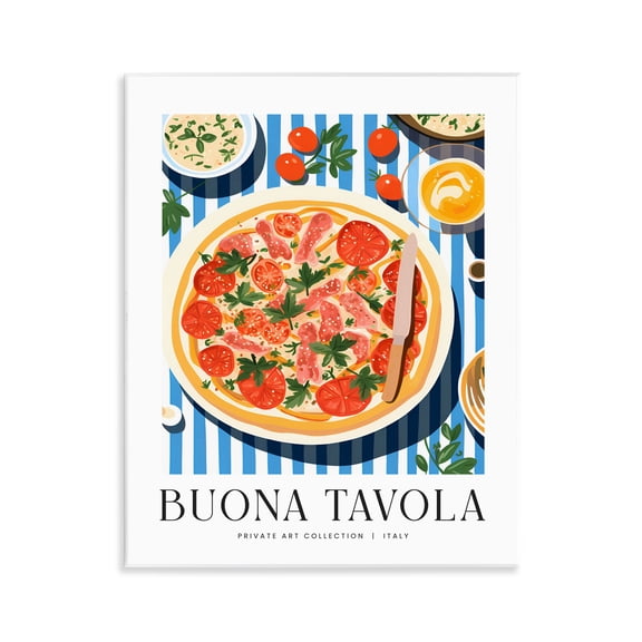 Stupell Industries Buona Tavola Classic Pizza Food & Beverage Painting Unframed Art Print Wall Art, 11 x 14
