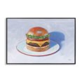 thumbnail image 1 of Stupell Industries Burger on Plate Food & Beverage Painting Black Framed Art Print Wall Art, 30 x 20, 1 of 2