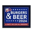 thumbnail image 1 of Stupell Industries Burgers & Beer Vote Food & Beverage Painting Black Framed Art Print Wall Art, 14 x 11, 1 of 2