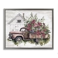 thumbnail image 1 of Stupell Industries Cottage Burgundy Flowers Truck Gray Floating Frame Canvas Art, 21 x 17, by Lettered and Lined, 1 of 8