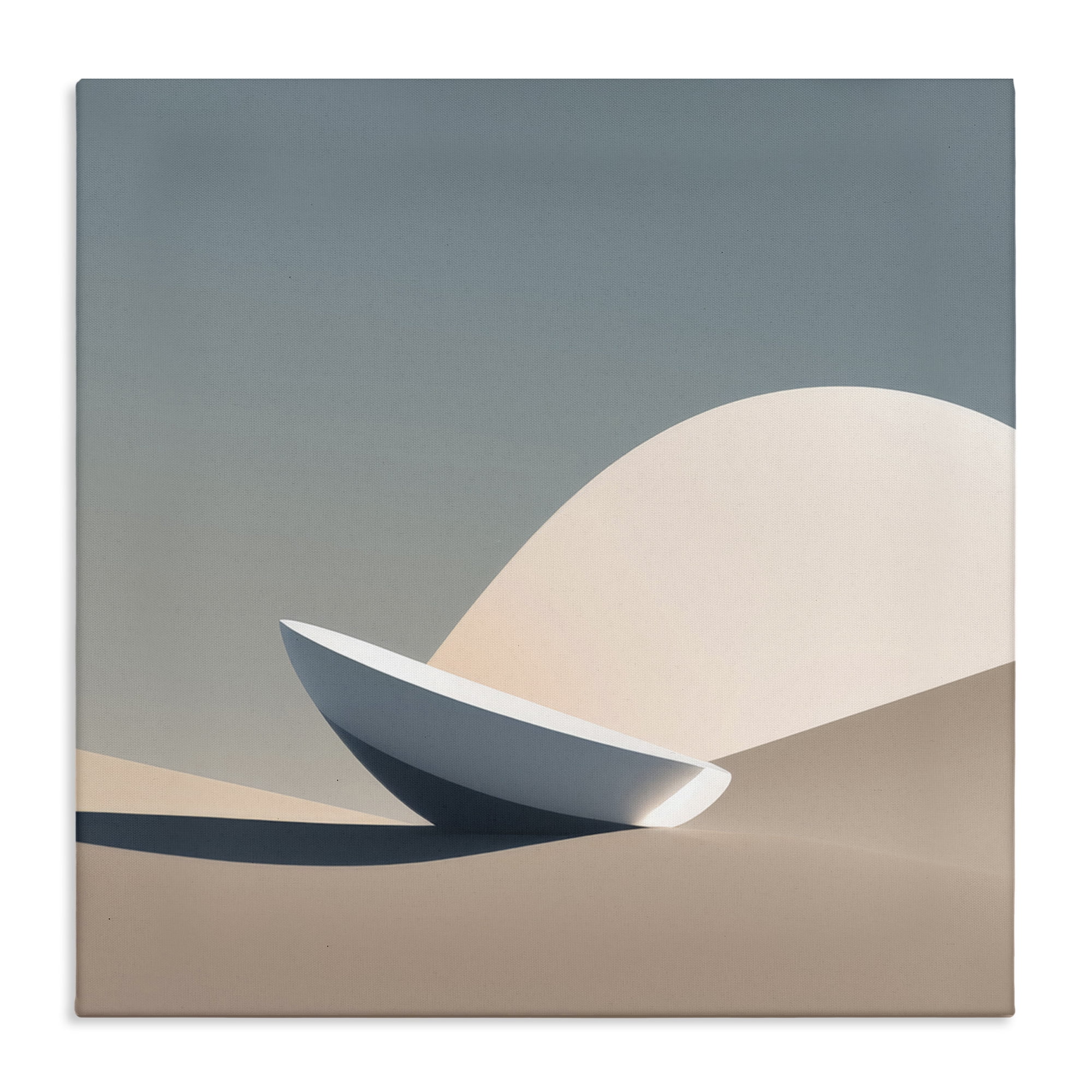 Stupell Industries Buried Space Capsule Landscape Painting Gallery Wrapped Canvas Art Print Wall Art, 30 x 30