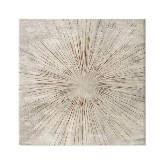 Stupell Industries Burst of Brown Pattern Abstract Painting Gallery Wrapped Canvas Print Wall Art, 17 x 17