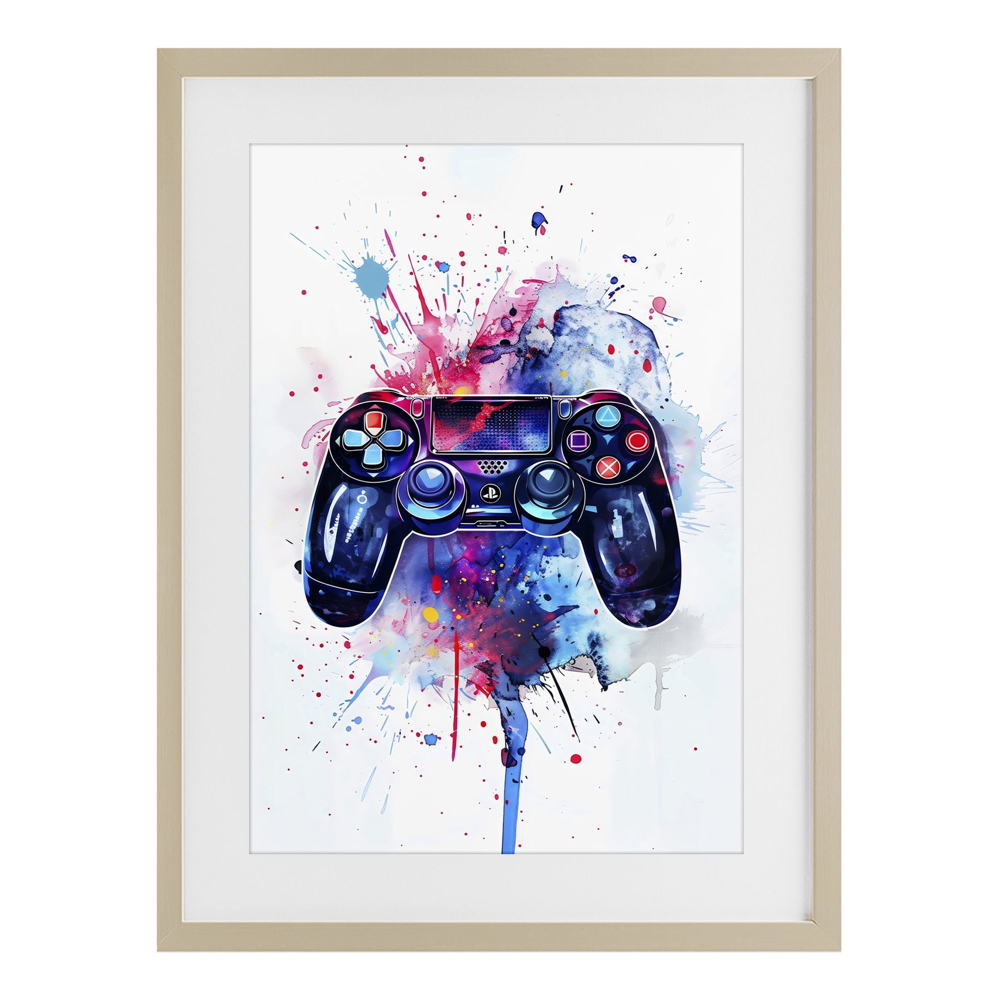 Stupell Industries Burst of Color Controller Birch Framed Print Under Glass, design by Creative Studio