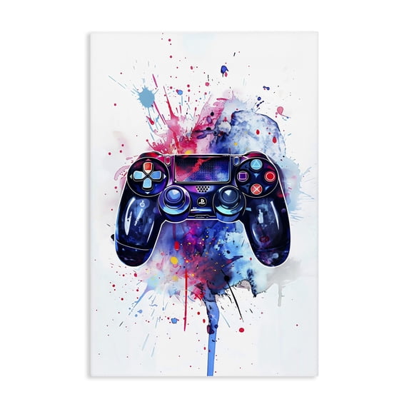 Stupell Industries Contemporary Burst of Color Controller Canvas Art, 16 x 24, by Creative Studio