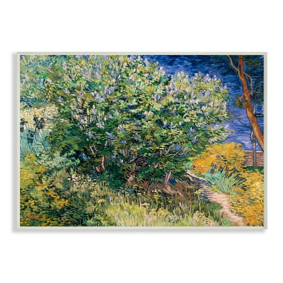 Stupell Industries Bush On The Water Green Blue Van Gogh Classical Painting Unframed Art Print Wall Art, 13x19, by Vincent Van Gogh