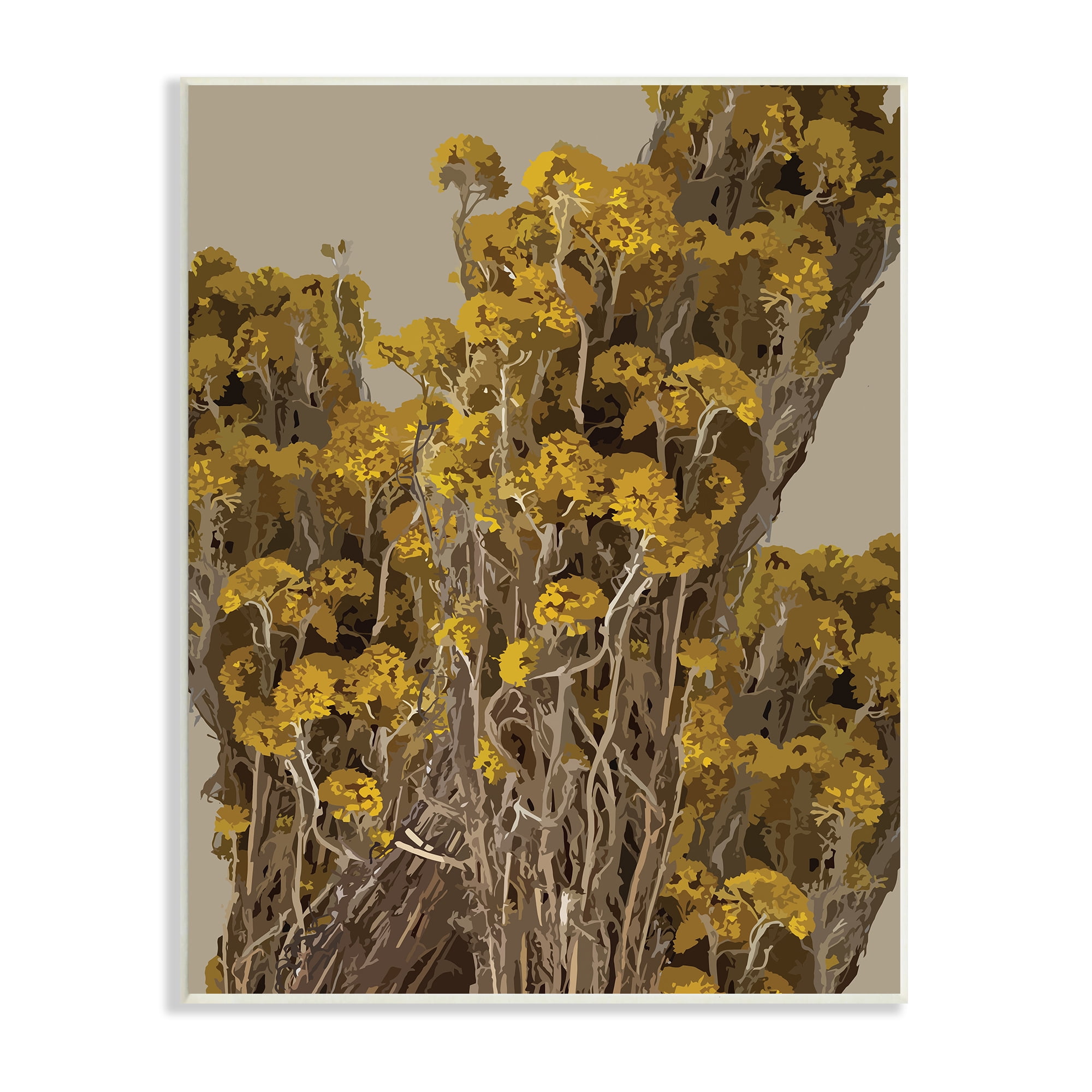 Stupell Industries Bushels of Yellow Flowers Darkened Tuscan Florals, 13 x 19, Designed by Hannah Heemsbergen