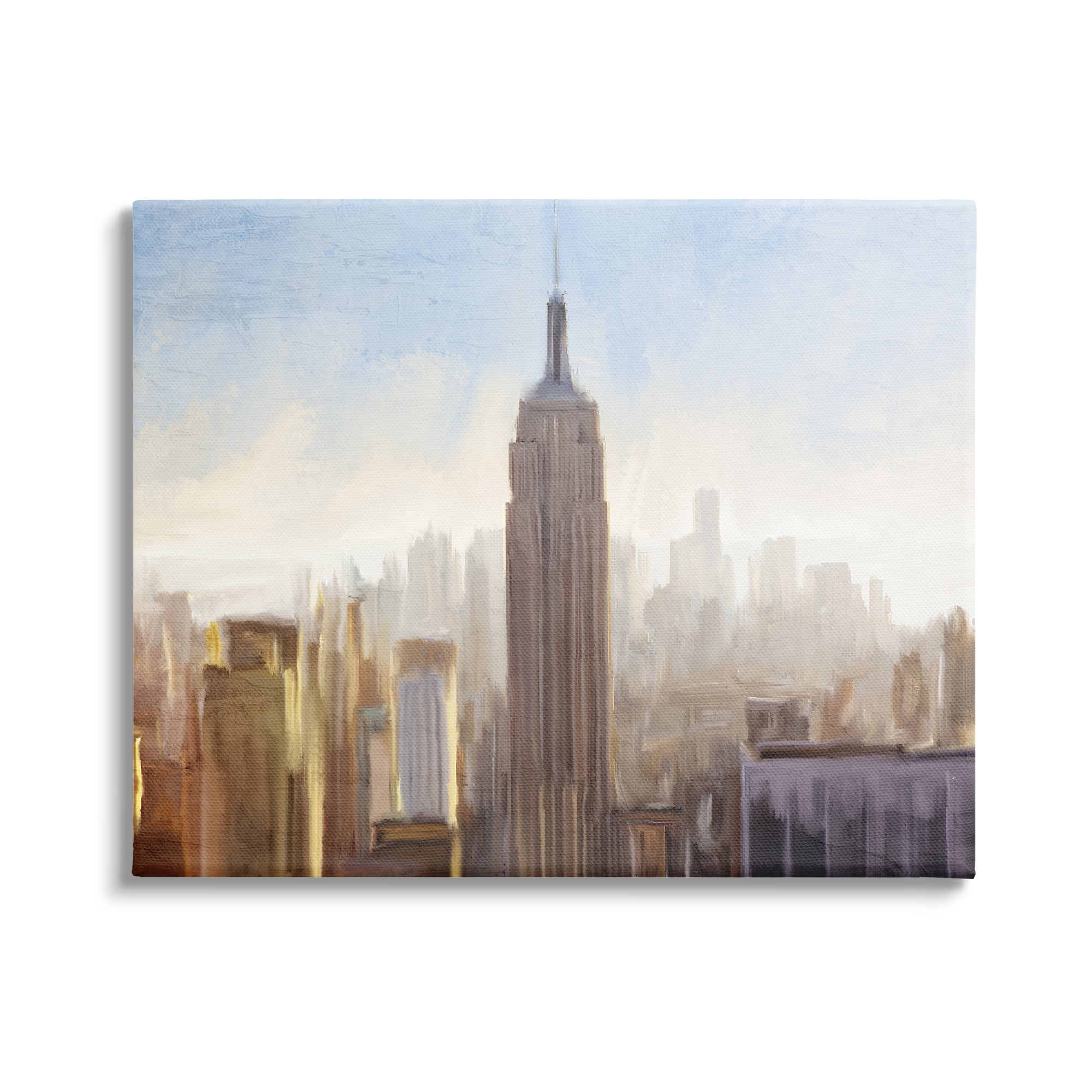 Stupell Industries Bustling New York Cityscape Distant Buildings Skyline Painting Gallery Wrapped Canvas Print Wall Art, Design by Kim Allen