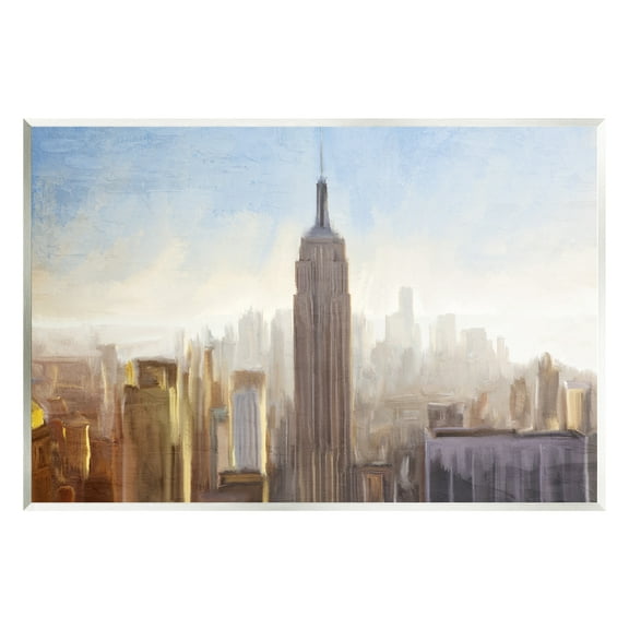 Stupell Industries Bustling New York Cityscape Distant Buildings Skyline Painting Unframed Art Print Wall Art, Design by Kim Allen
