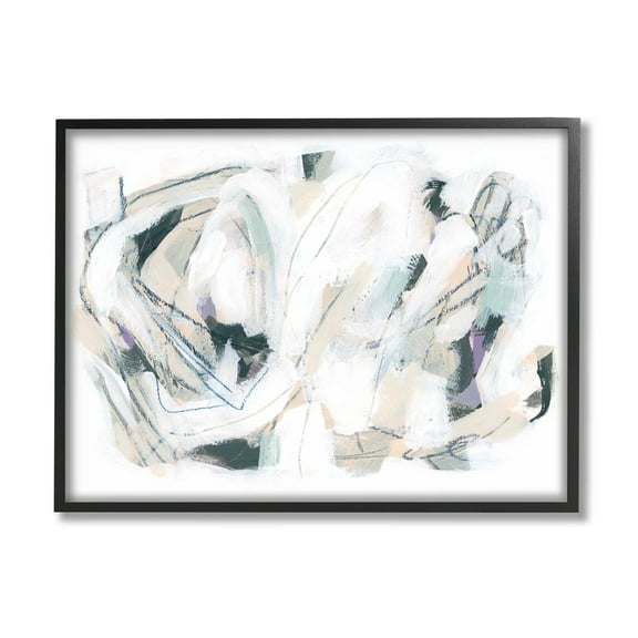 Stupell Industries Busy Abstract Lines Composition Painting Black Framed Art Print Wall Art, Design by June Erica Vess