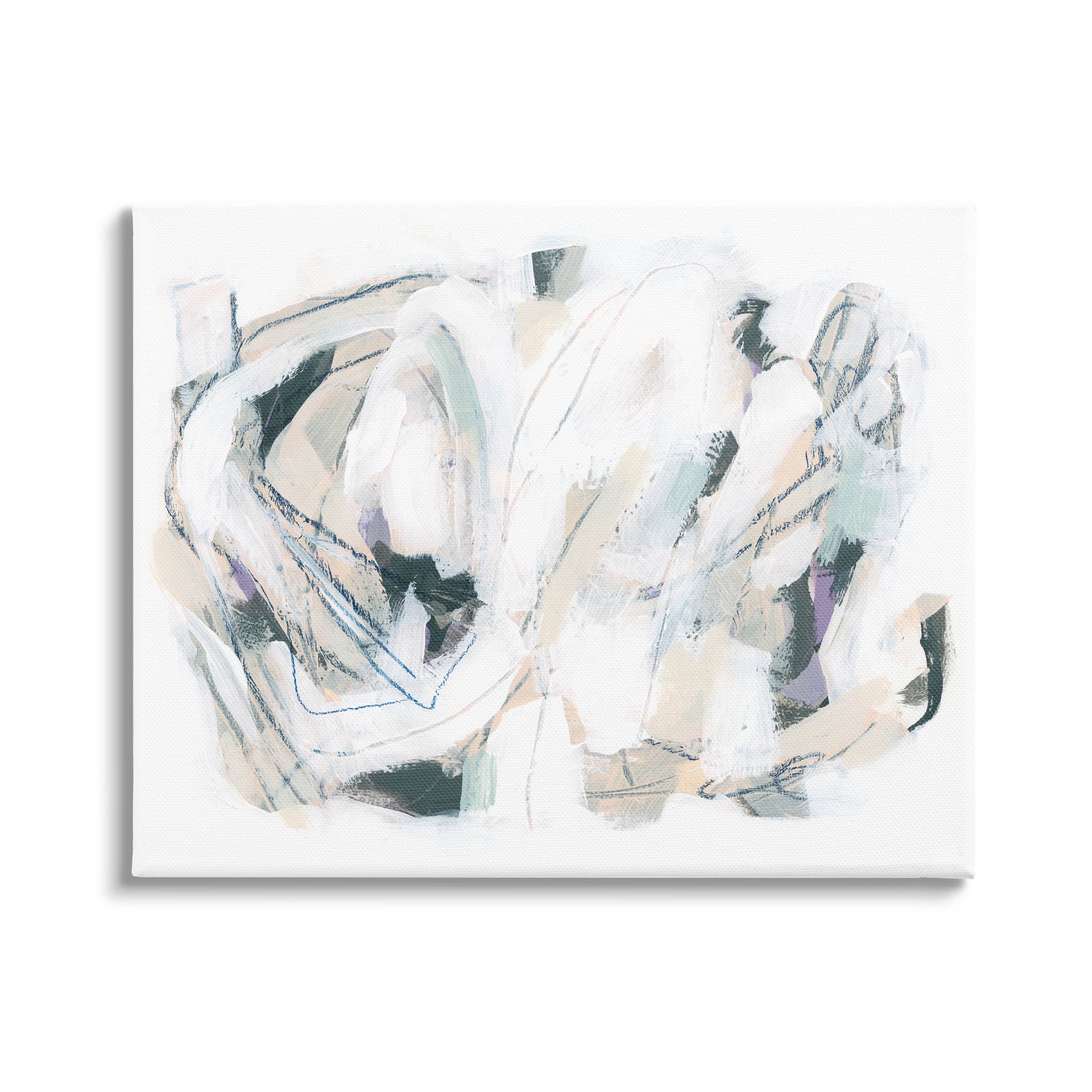 Abstract Multicolor Canvas Wall Art with Wooden Frame