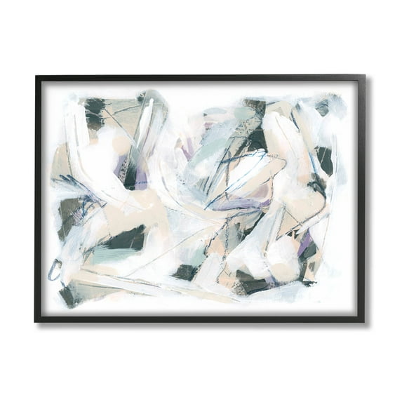Stupell Industries Busy Abstract Streaks Arrangement Painting Black Framed Art Print Wall Art, Design by June Erica Vess