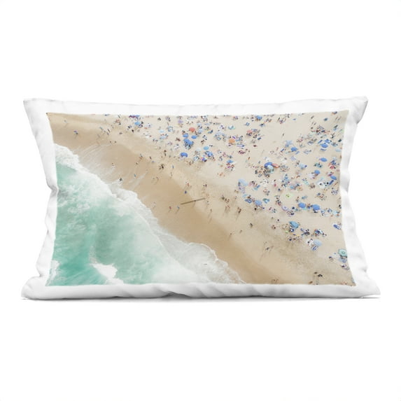 Stupell Industries Busy Beach Summer Bliss Decorative Printed Throw Pillow design by Sisi and Seb, 14 x 7 x 20