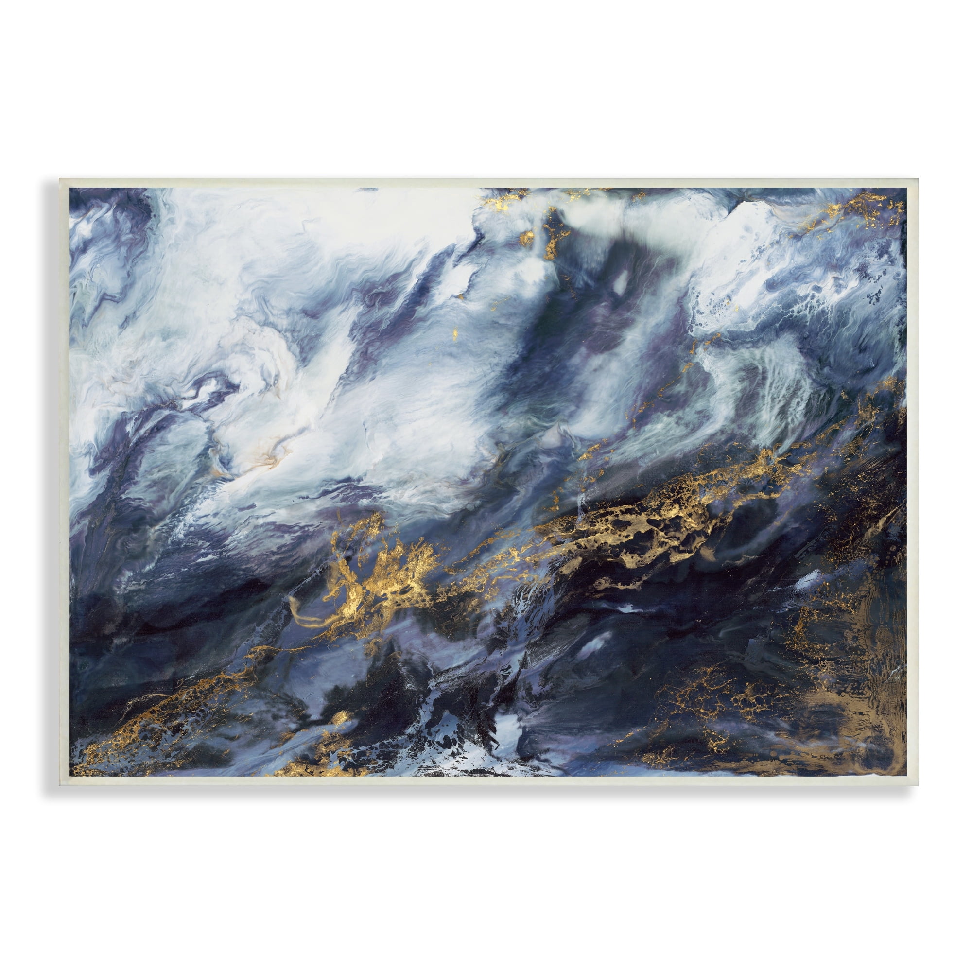Stupell Industries Busy Blue Ocean Water Abstraction Chaotic Wave, 19 x 13,Design by Corrie LaVelle