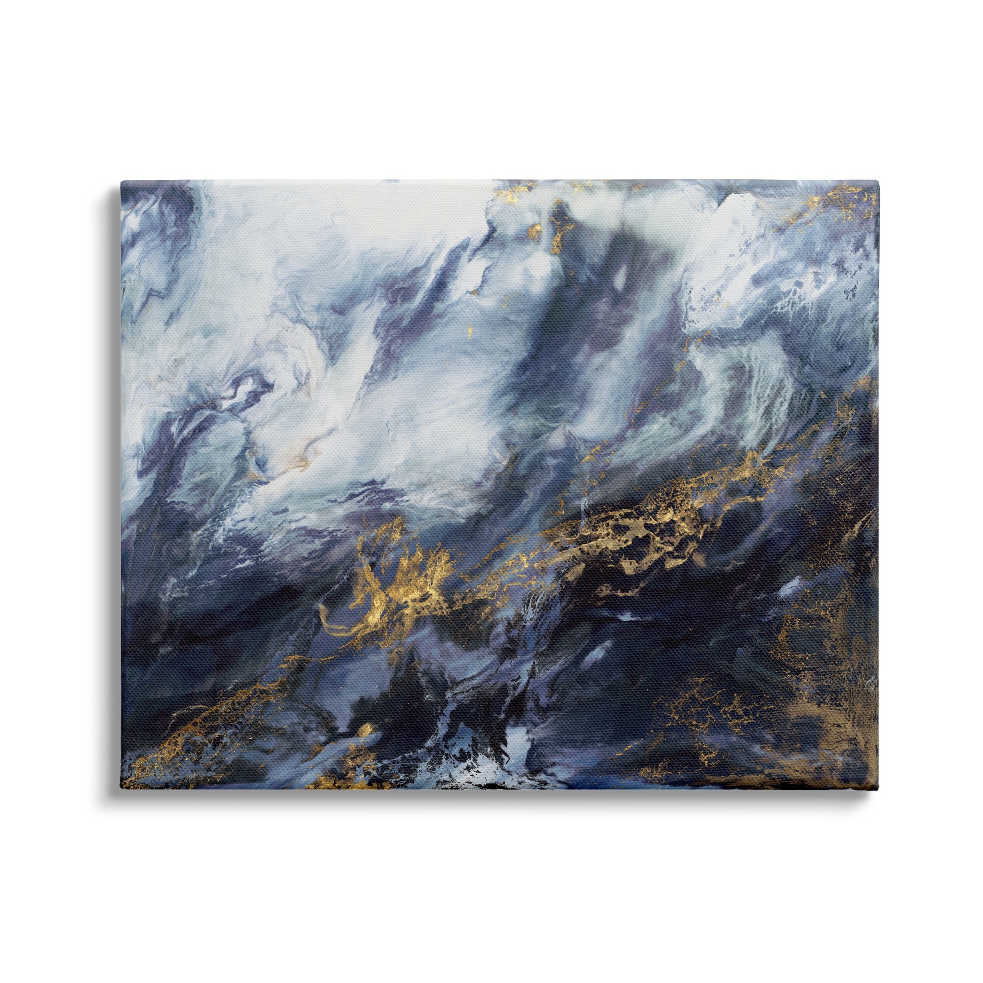 Stupell Industries Busy Blue Ocean Water Abstraction Chaotic Wave, 20 x 16,Design by Corrie LaVelle