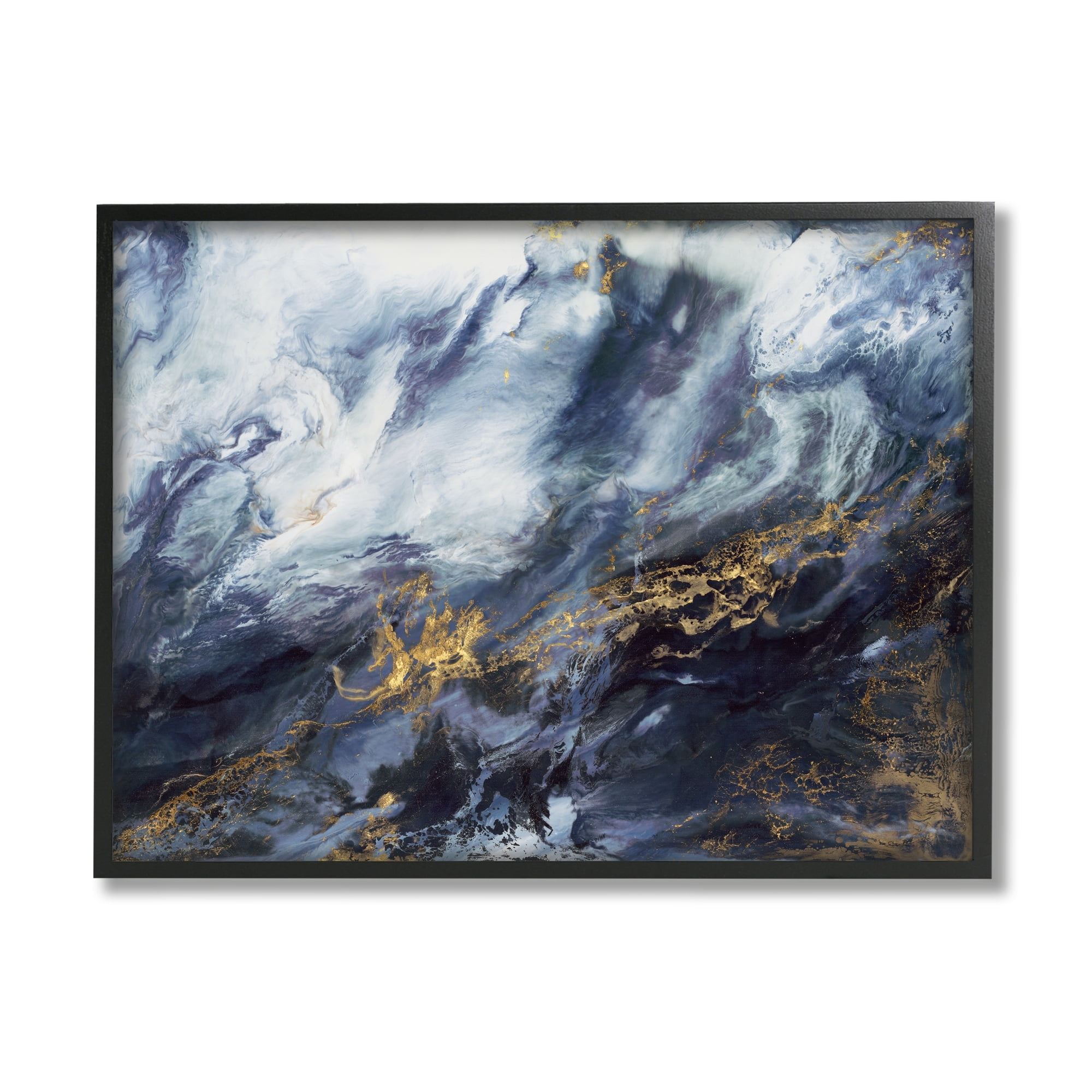 Stupell Industries Busy Blue Ocean Water Abstraction Chaotic Wave, 20 x 16,Design by Corrie LaVelle