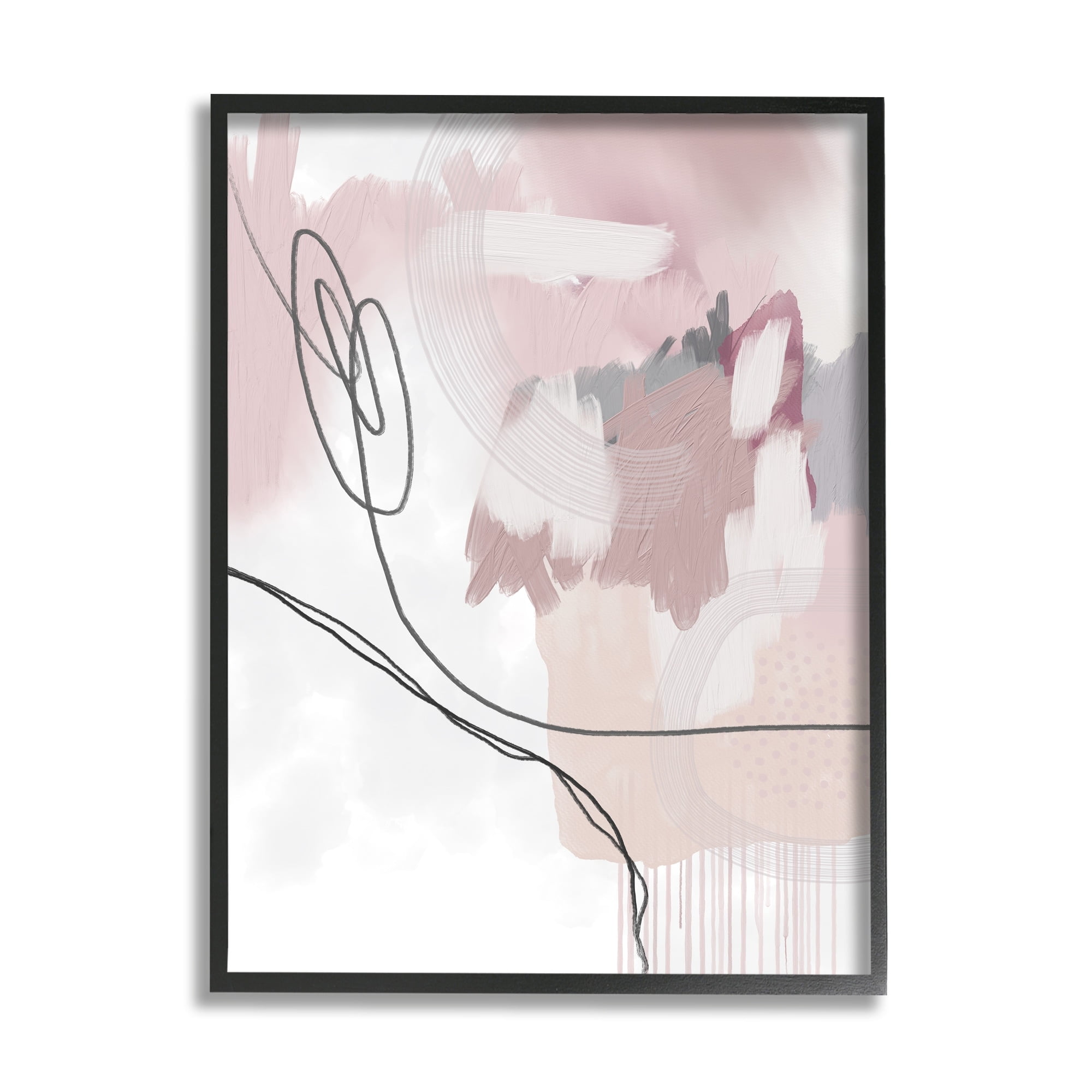 Stupell Industries Busy Soft Pink Abstract Shapes Casual Modern Painting, 11 x 14, Design by Urban Epiphany