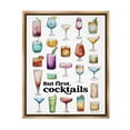 thumbnail image 1 of Stupell Industries But First Cocktails Food & Beverage Painting Brown Floater Framed Canvas Art Print Wall Art, 17 x 21, 1 of 10