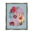 thumbnail image 1 of Stupell Industries Butterflies & Florals Botanical & Floral Painting Gray Floater Framed Art Print Wall Art, 17 x 21, 1 of 10