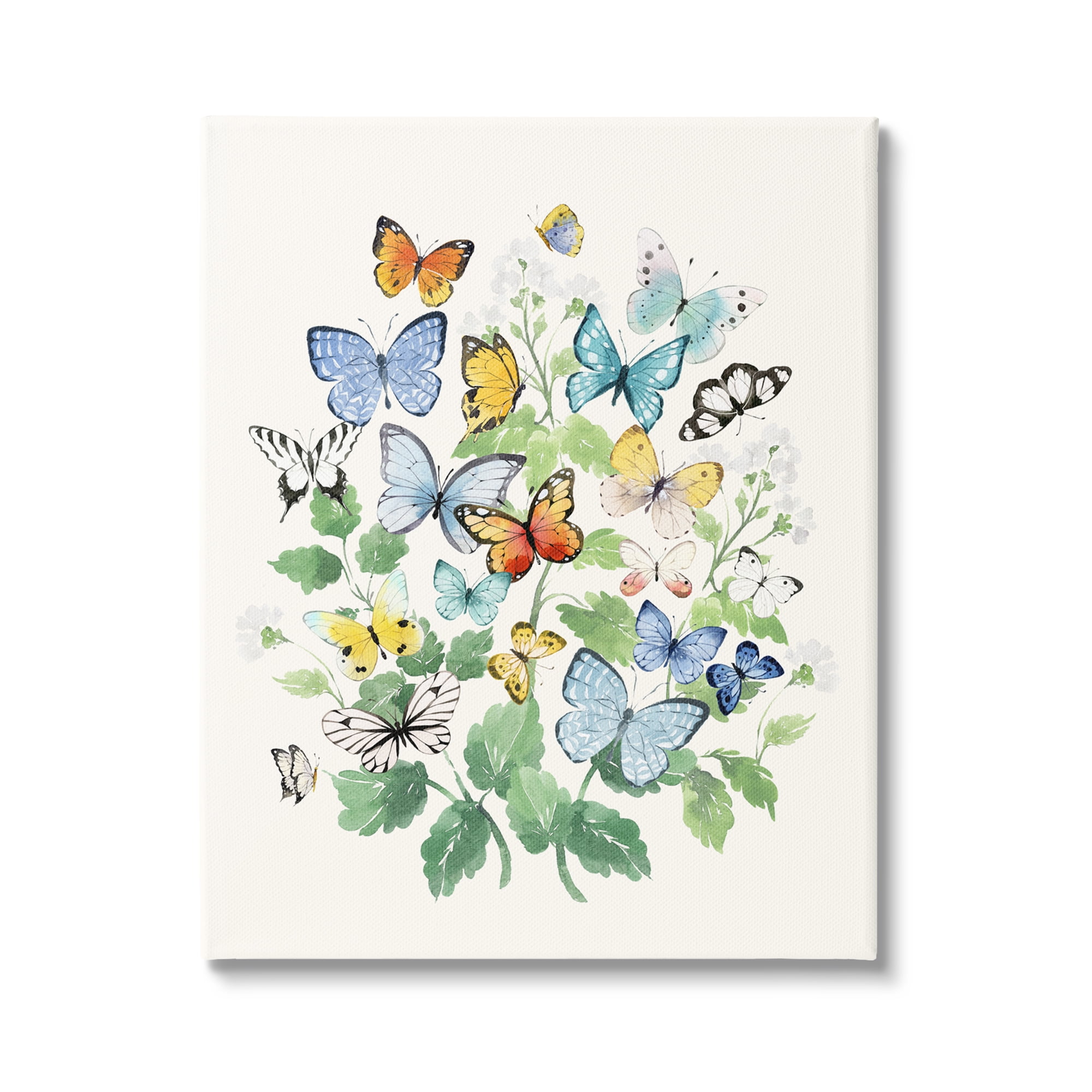 Stupell Industries Butterflies & Spring Florals Animals & Insects Painting Gallery Wrapped Canvas Print Wall Art, 30 x 40