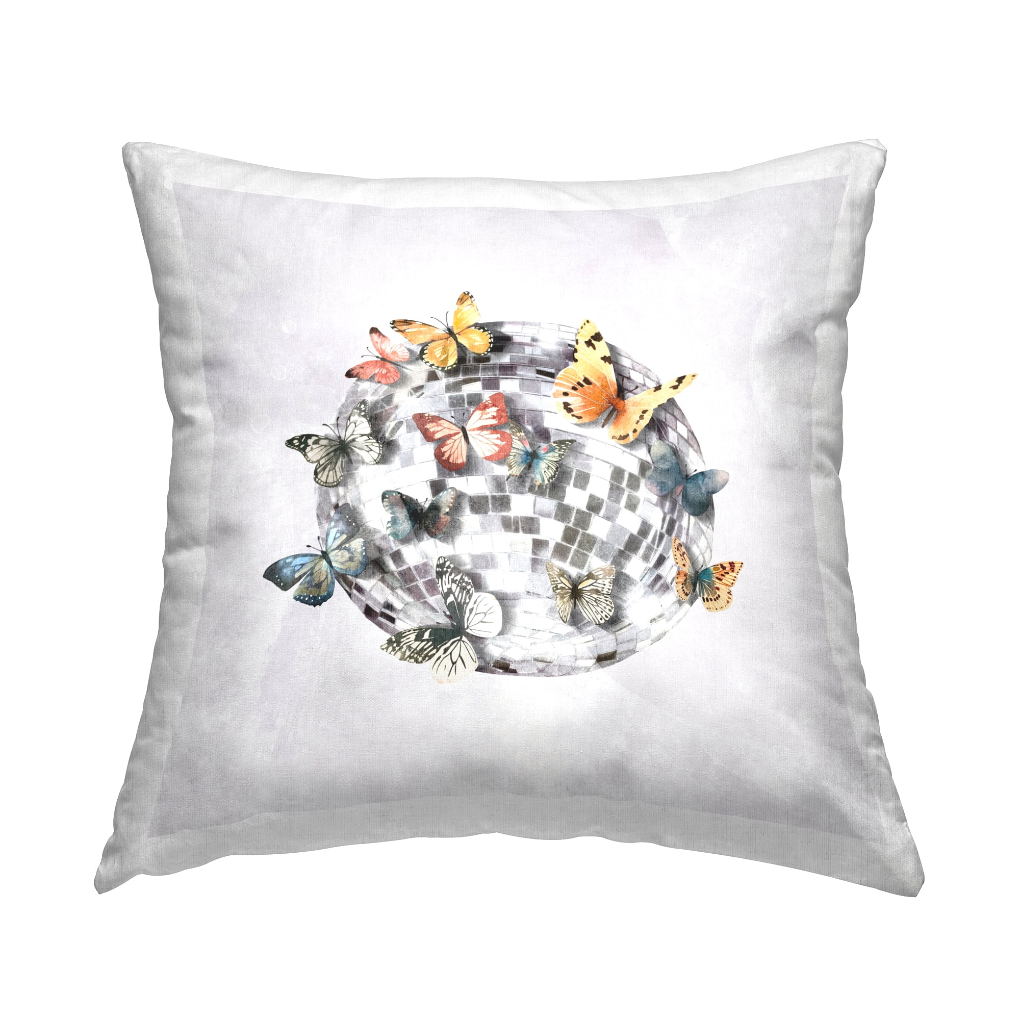 Stupell Industries Butterflies on Disco Ball Decorative Printed Throw Pillow Design by Svetlana Aleynikova.