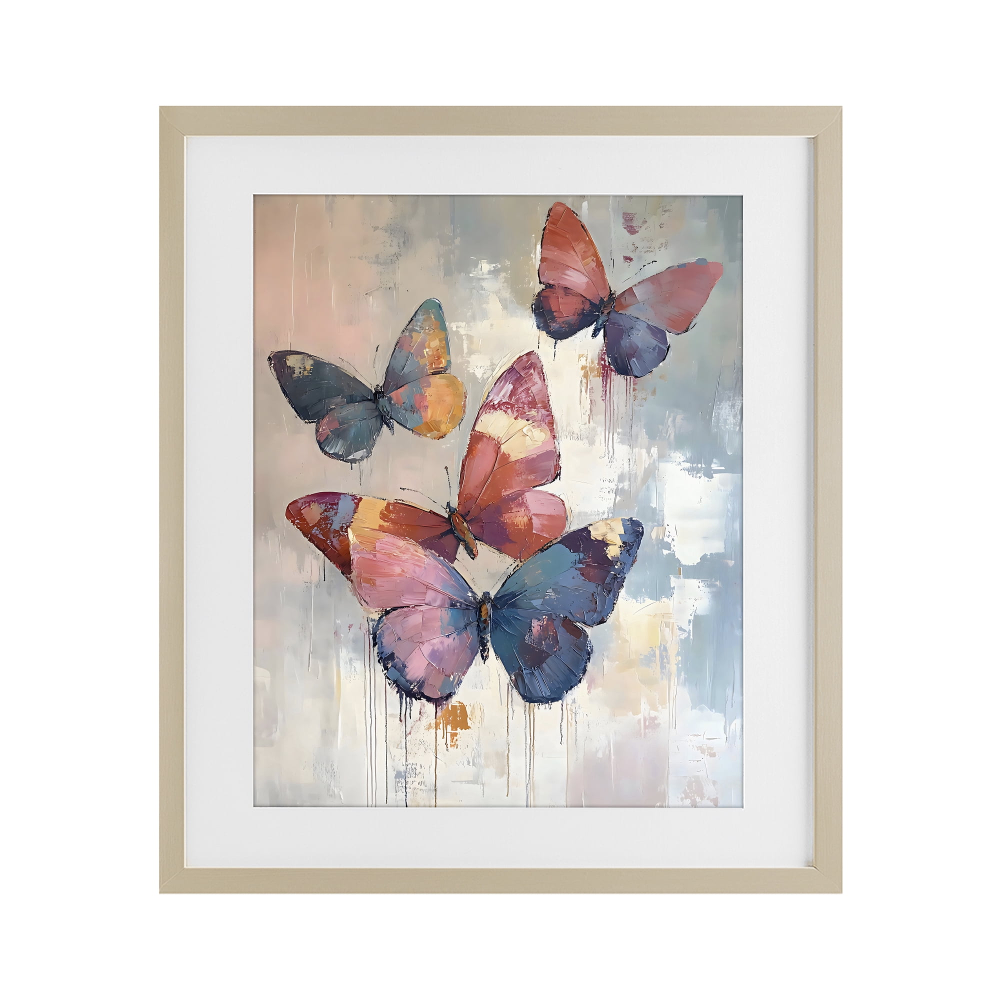 Stupell Industries Butterfly Beauty in Flight Birch Framed Print Under Glass, design by Creative Studio