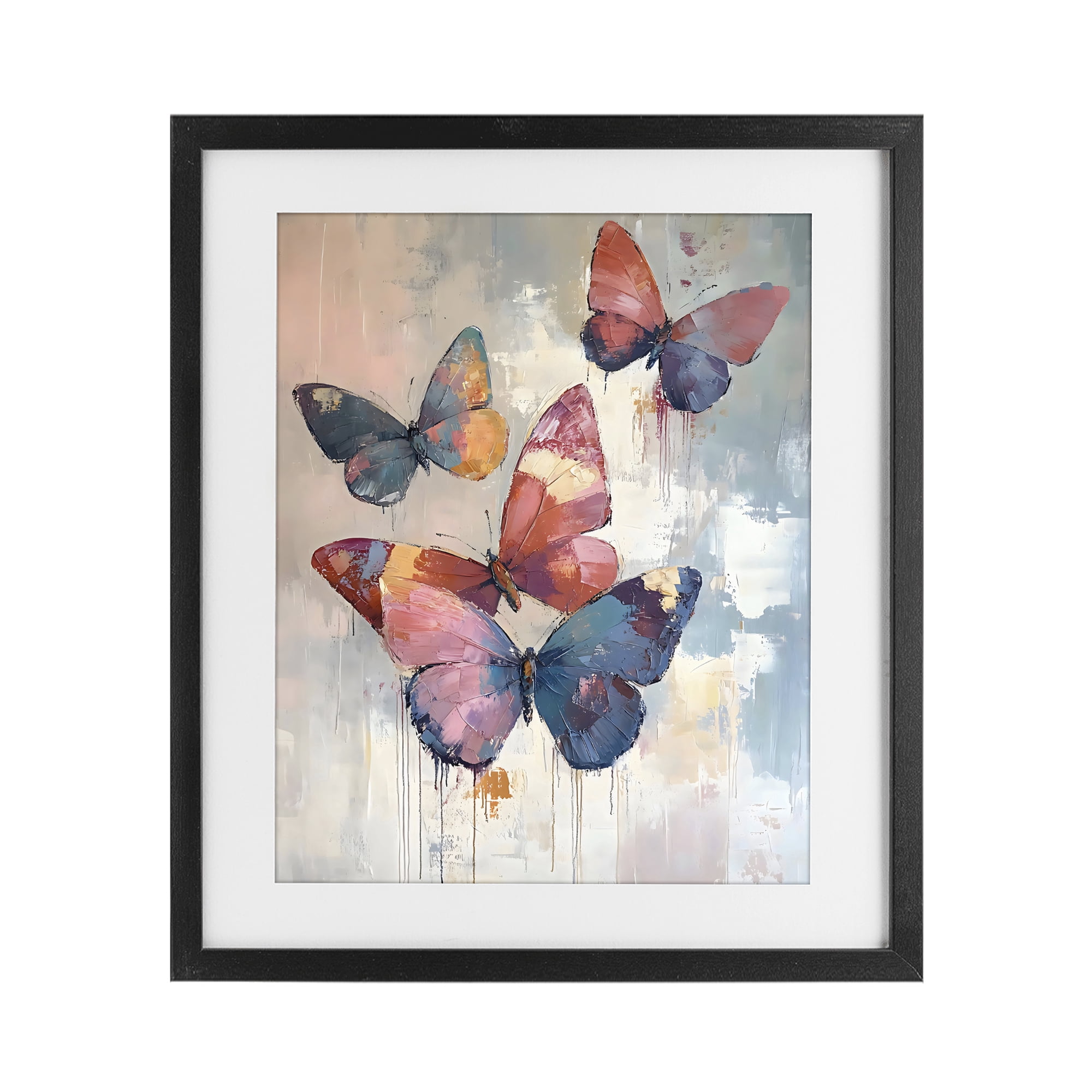 Stupell Industries Butterfly Beauty in Flight Black Framed Print Under Glass, design by Creative Studio