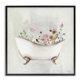 thumbnail image 1 of Stupell Industries Farmhouse Butterfly Floral Bath Black Framed Giclee Art, 12 x 12, by Stella Chang, 1 of 8