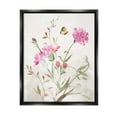 thumbnail image 1 of Stupell Industries Butterfly Floral Garden Carnations Graphic Art Jet Black Floating Framed Canvas Print Wall Art, Design by Nina Blue, 1 of 6