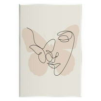 Stupell Industries Butterfly Girl Face Doodle Abstract Painting Unframed Art Print Wall Art