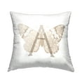 thumbnail image 1 of Stupell Industries Butterfly Letter A Square Decorative Printed Throw Pillow, 18 x 18, 1 of 2