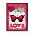 thumbnail image 1 of Stupell Industries Butterfly Love Heart Pink Design Framed Giclee Texturized Art by Kimberly Allen, 1 of 3