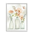 thumbnail image 1 of Stupell Industries Butterfly & Pink Florals Botanical & Floral Painting White Framed Art Print Wall Art, 24 x 30, 1 of 9
