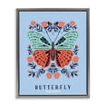 thumbnail image 1 of Stupell Industries Bohemian Butterfly Symmetry on Blue Gray Floating Frame Canvas Art, 25 x 31, by Indira Prieto | IndySign, 1 of 8