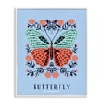 thumbnail image 1 of Stupell Industries Bohemian Butterfly Symmetry on Blue White Framed Giclee Art, 11 x 14, by Indira Prieto | IndySign, 1 of 8