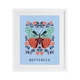 thumbnail image 1 of Stupell Industries Bohemian Butterfly Symmetry on Blue White Framed Print Under Glass, 13 x 16, by Indira Prieto | IndySign, 1 of 8