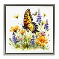 thumbnail image 1 of Stupell Industries Bohemian Butterfly Wings Garden Gray Floating Frame Canvas Art, 18 x 18, by LSR Design Studio, 1 of 8