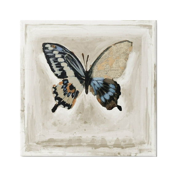 Stupell Industries Butterfly Wings Square Border Painting Gallery Wrapped Canvas Print Wall Art, Design by Stacy D'Aguiar