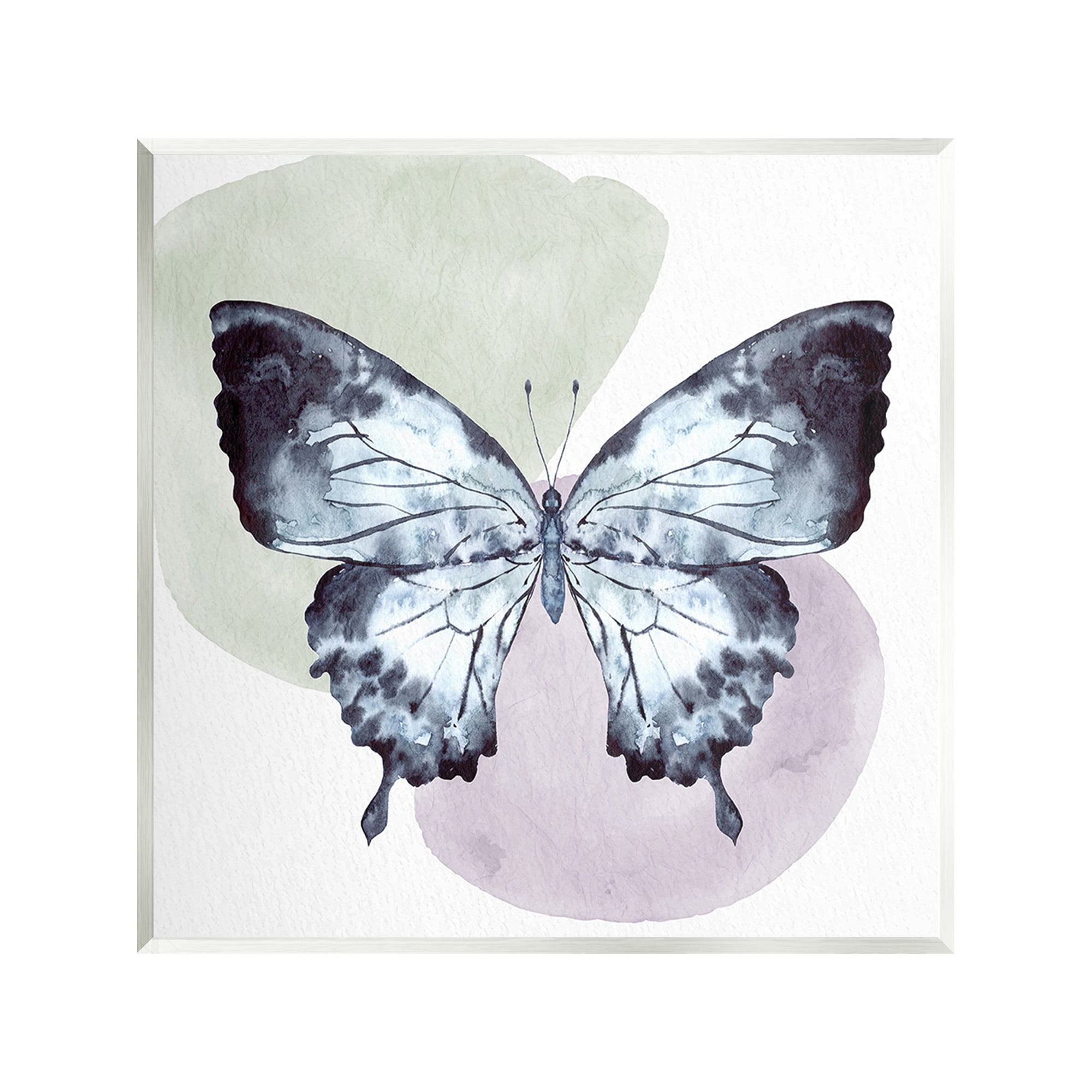 Stupell Industries Butterfly with Subtle Shapes Animals & Insects Painting Unframed Art Print Wall Art, 12 x 12