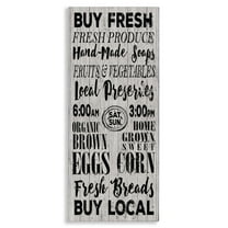 Stupell Industries Buy Farm Fresh Typography Painting Gallery Wrapped Canvas Art Print Wall Art, 10 x 24