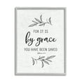 thumbnail image 1 of Stupell Industries By Grace Spiritual Verse Phrase Leaf Sprigs Graphic Art Gray Framed Art Print Wall Art, Design by Lettered and Lined, 1 of 7