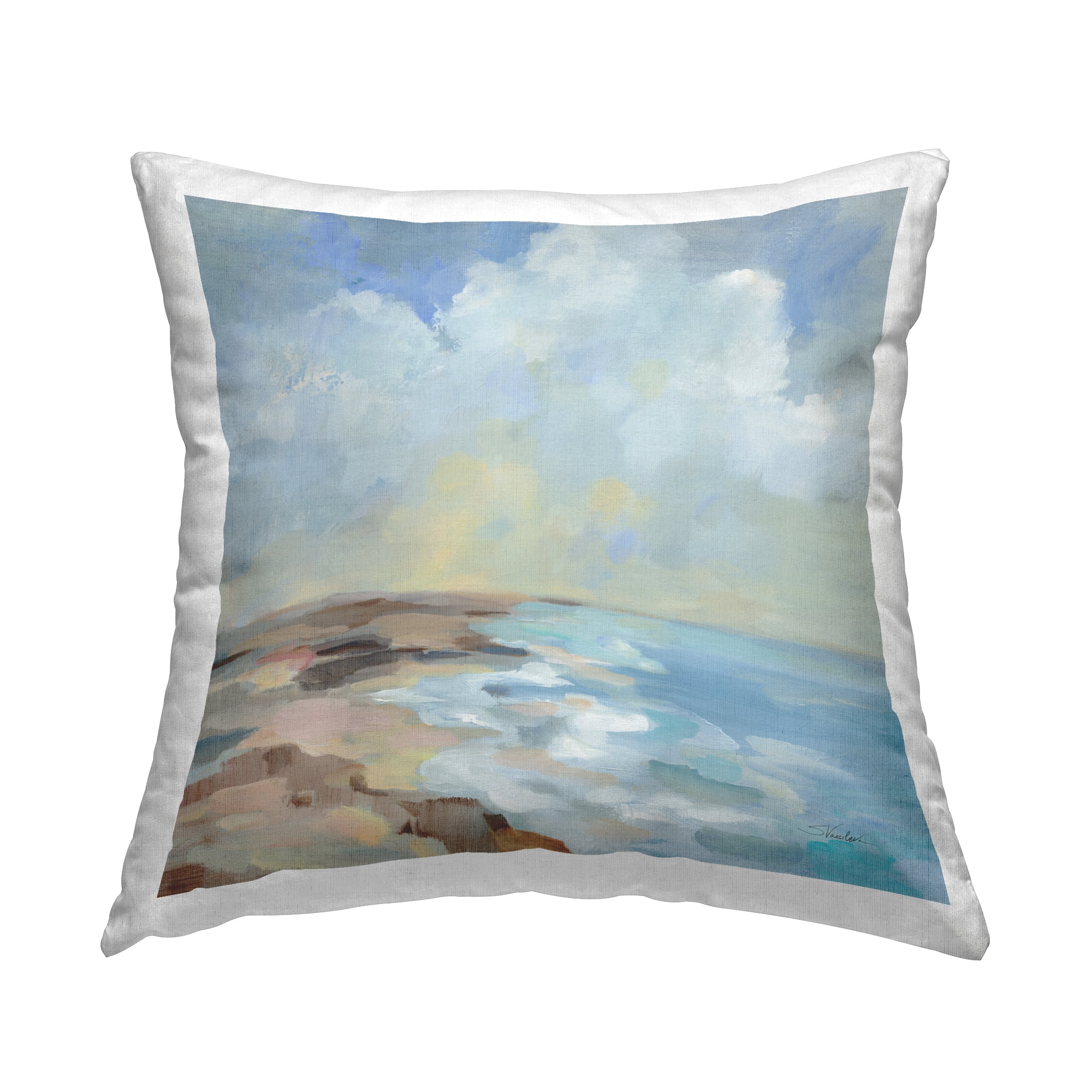Stupell Industries By The Beach Shore Decorative Printed Throw Pillow Design by Silvia Vassileva.