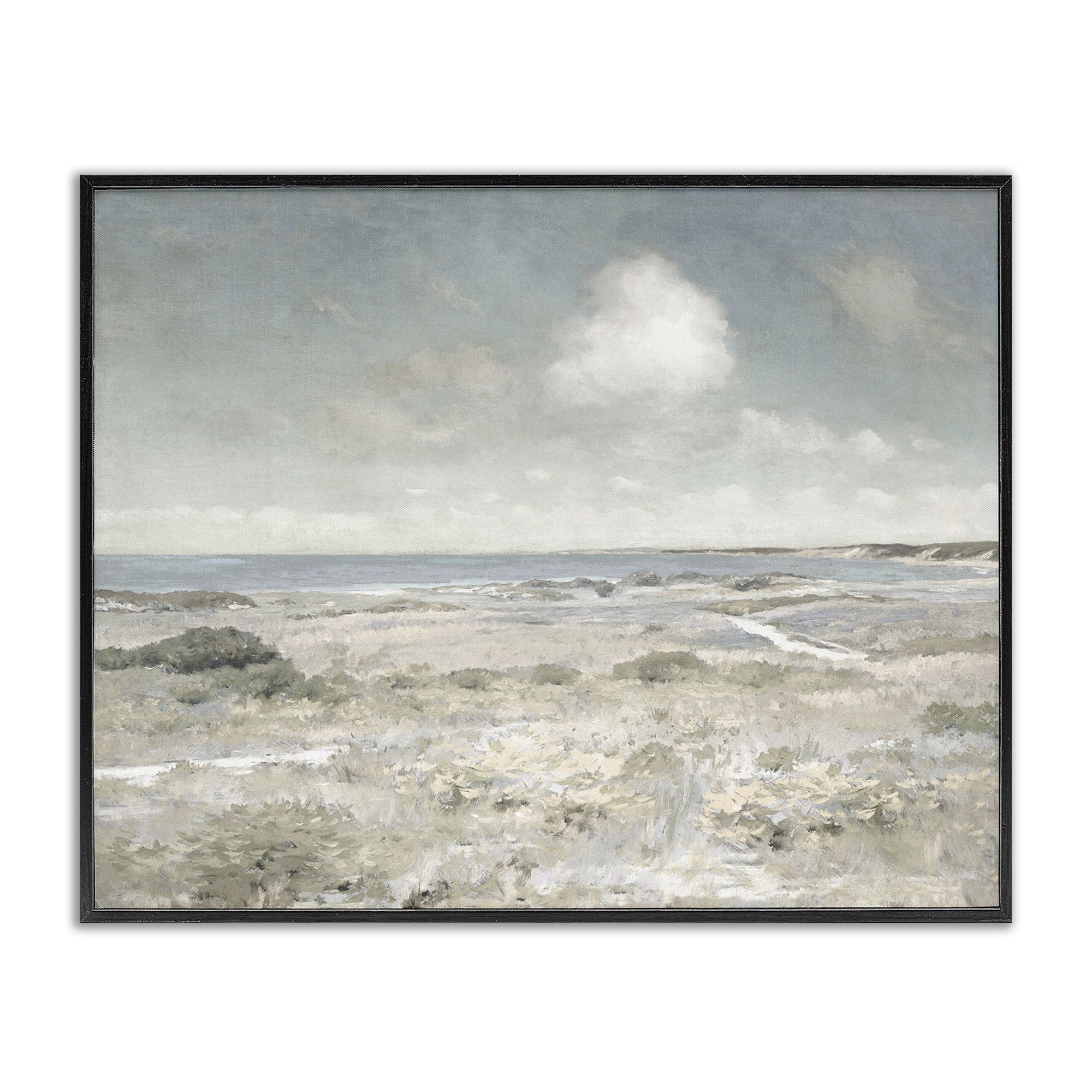 Stupell Industries By The Shore Neutrals Black Framed Giclee Art, design by Christy McKee