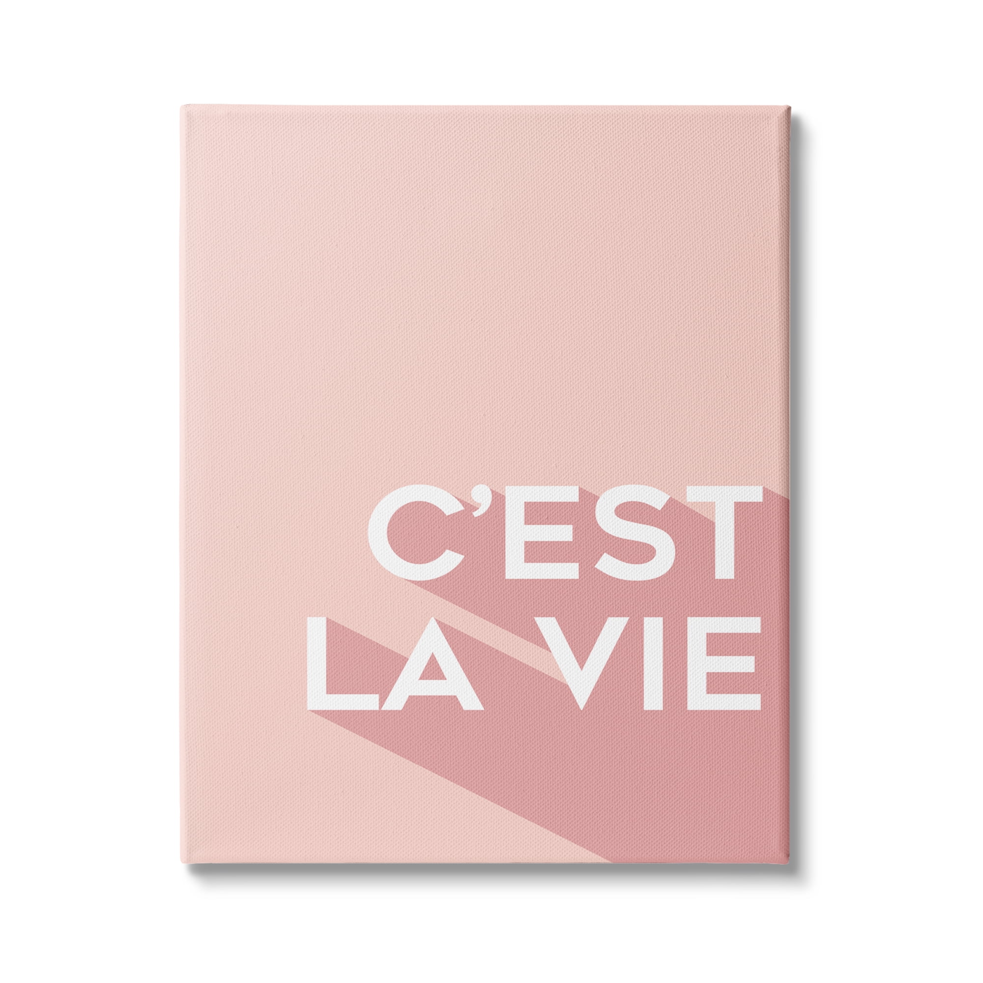 Stupell Industries C'est La Vie French Phrase Pink Pop Typography, 16 x 20, Design by Anna Quach